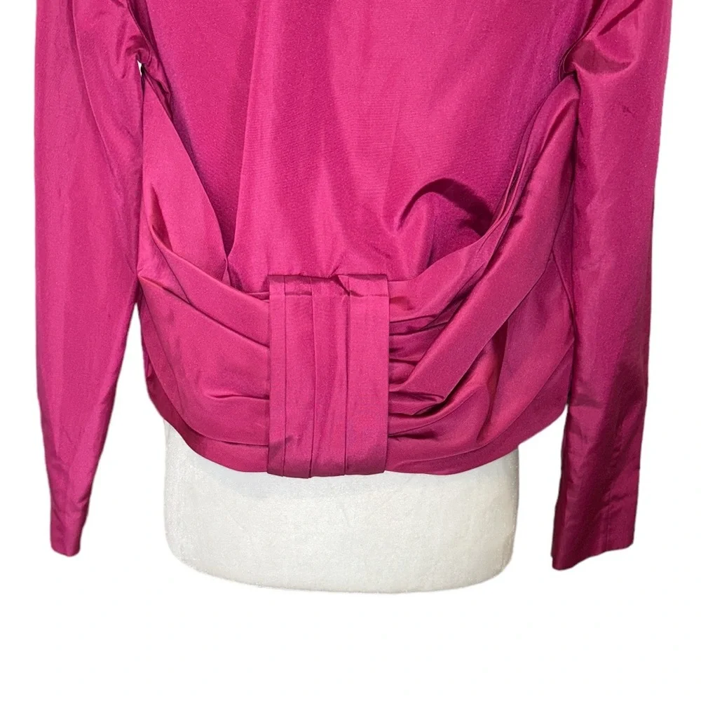 NWT Moschino Rare Vintage Pink Silk Blend Bow Crop Blazer - 42 - 8 US
